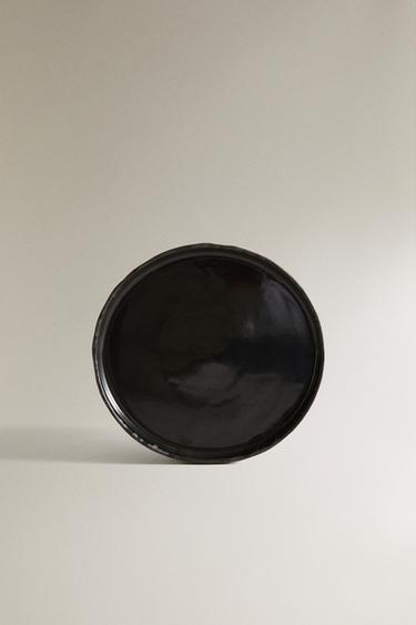 Zara BLACK CERAMIC BATHROOM SOAP DISH - Black - Image 0