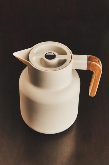 THERMAL JUG WITH ACACIA HANDLE - Cream by Zara - Image 5