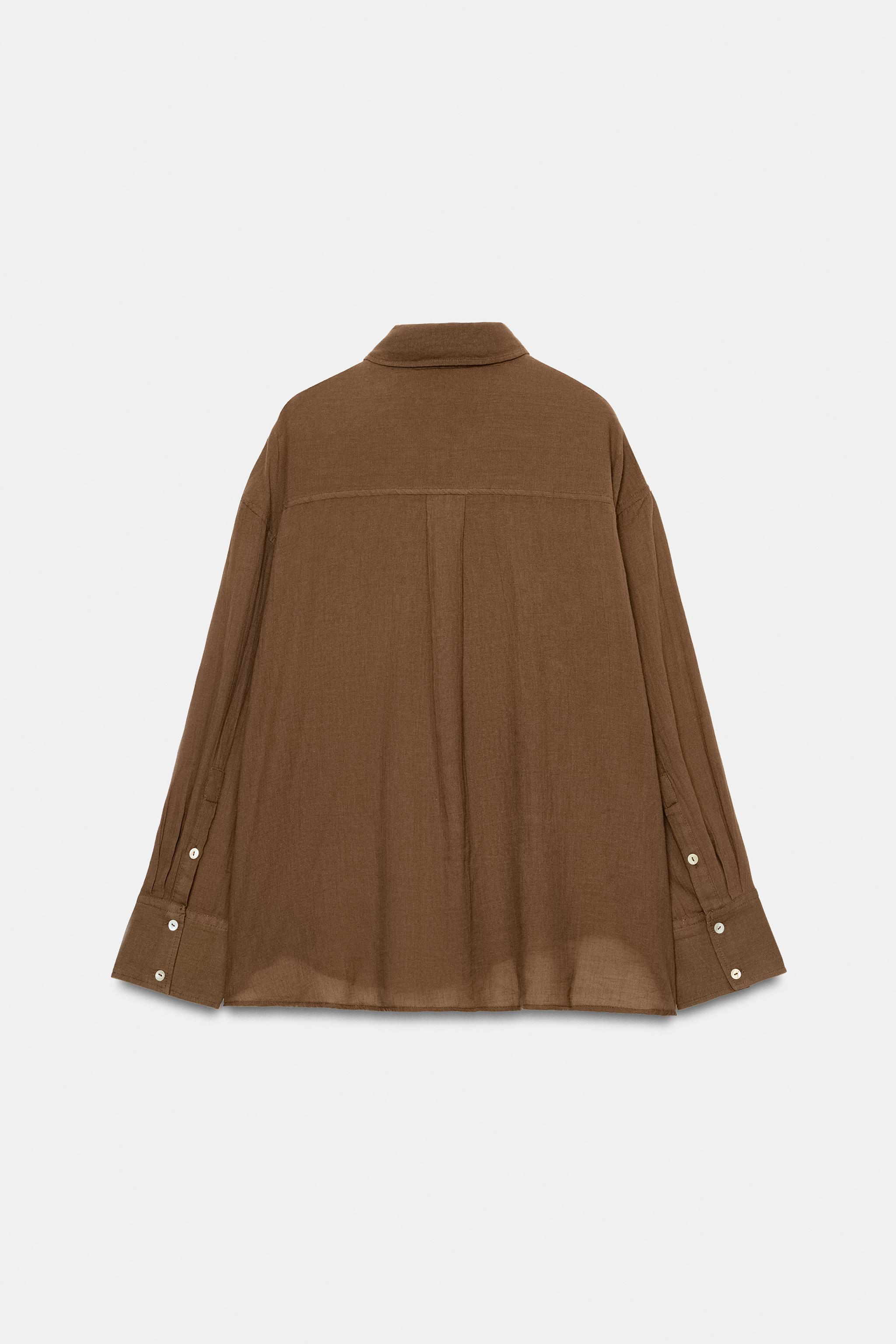 OVERSIZED GAUZE SHIRT WITH POCKET