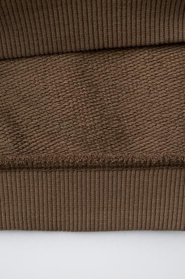 SWEATSHIRT AND WIDE-LEG TROUSERS WITH LABEL SET - Light brown by Zara - Image 5