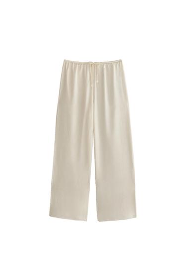CALÇA DE SEDA - Cru da Zara