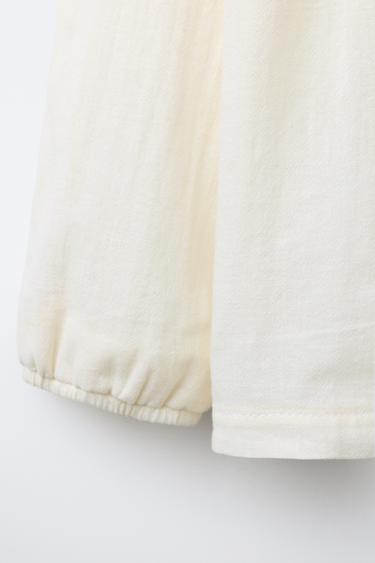 AGES 6-14 / EMBROIDERED FLORAL PYJAMAS - Ecru by Zara - Image 6