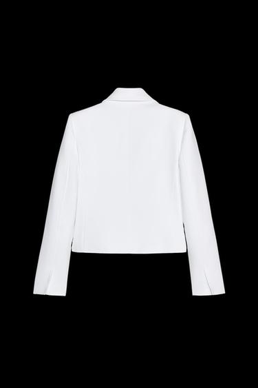CROPPED DOUBLE-BREASTED BLAZER - White by Zara