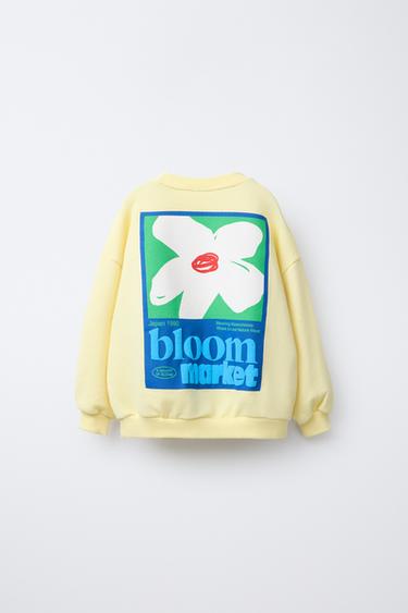 FLORAL PRINT SWEATSHIRT - Yellow by Zara - Image 1