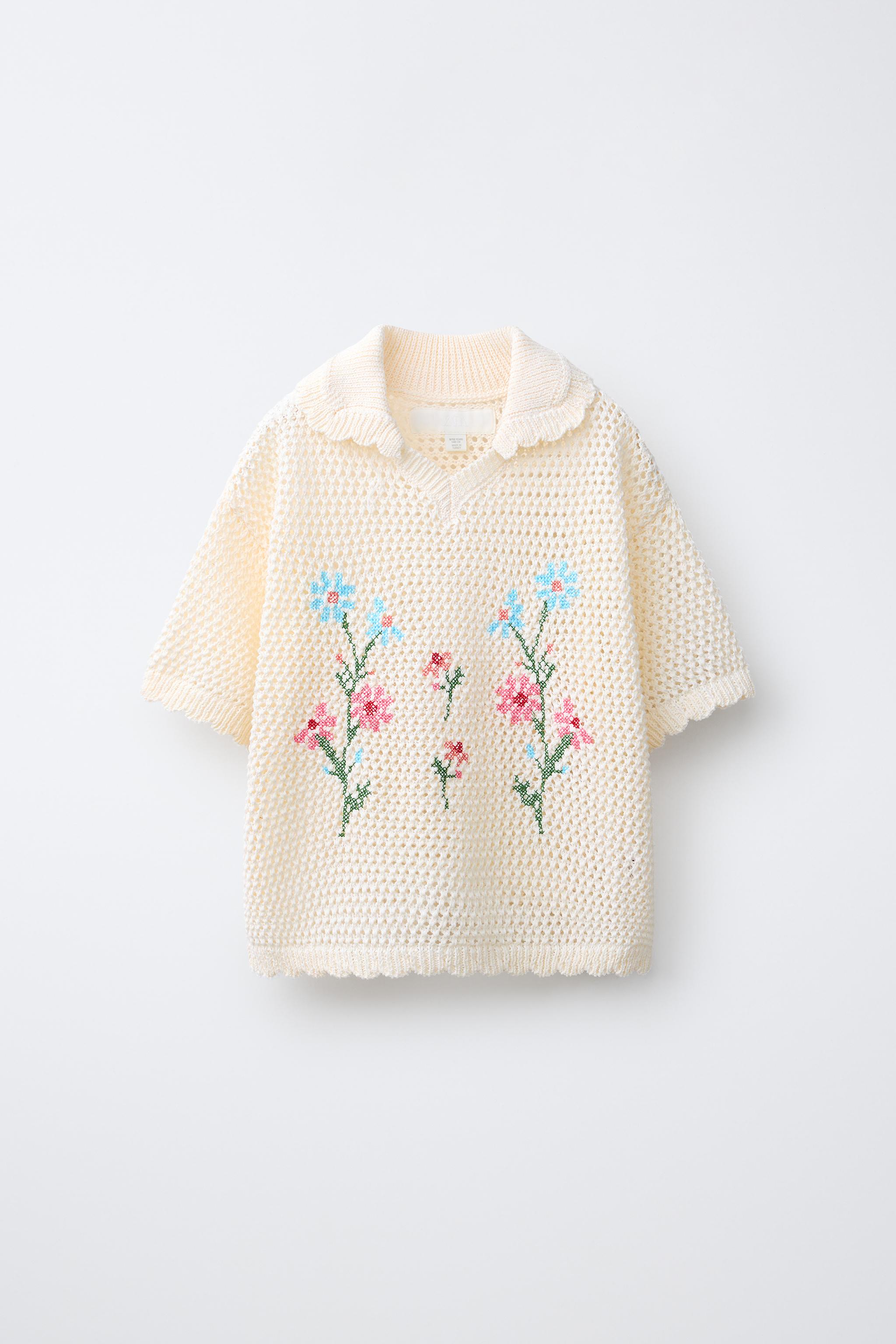 EMBROIDERED KNIT POLO SHIRT