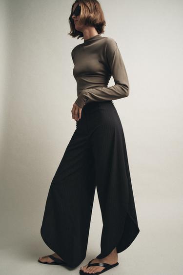 PINSTRIPED TROUSERS WITH VENTS ZW COLLECTION - striped by Zara - Image 6