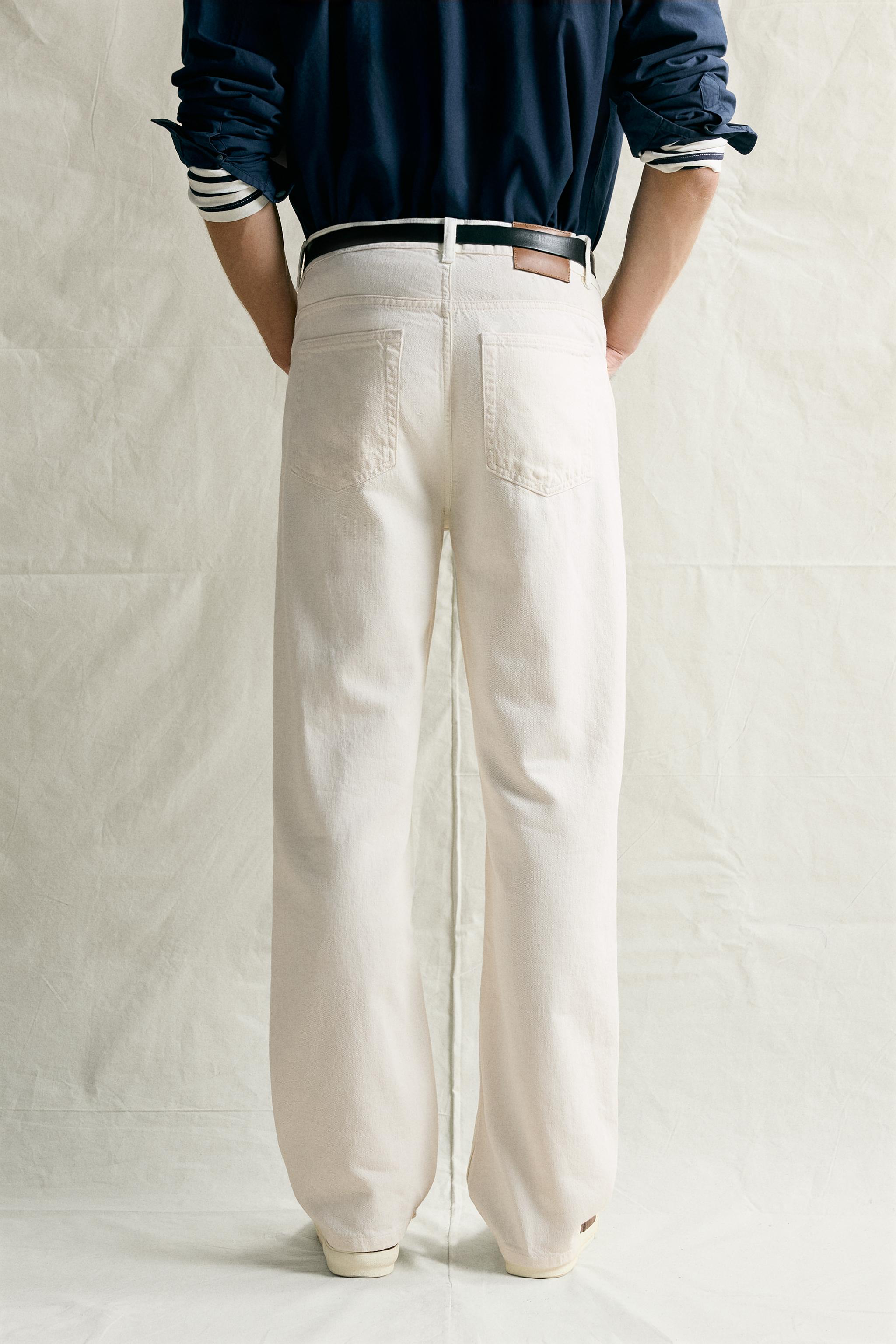 Мужские джинсы Zara COTTON & HEMP RELAXED STRAIGHT JEANS — фото 3