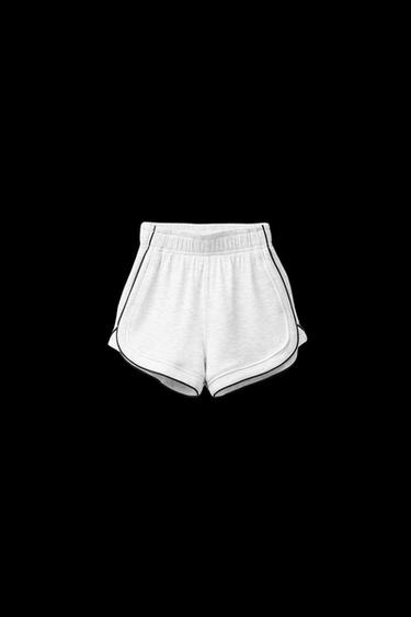 BERMUDA SHORTS WITH CONTRAST TRIMS - Grey marl by Zara - Image 0