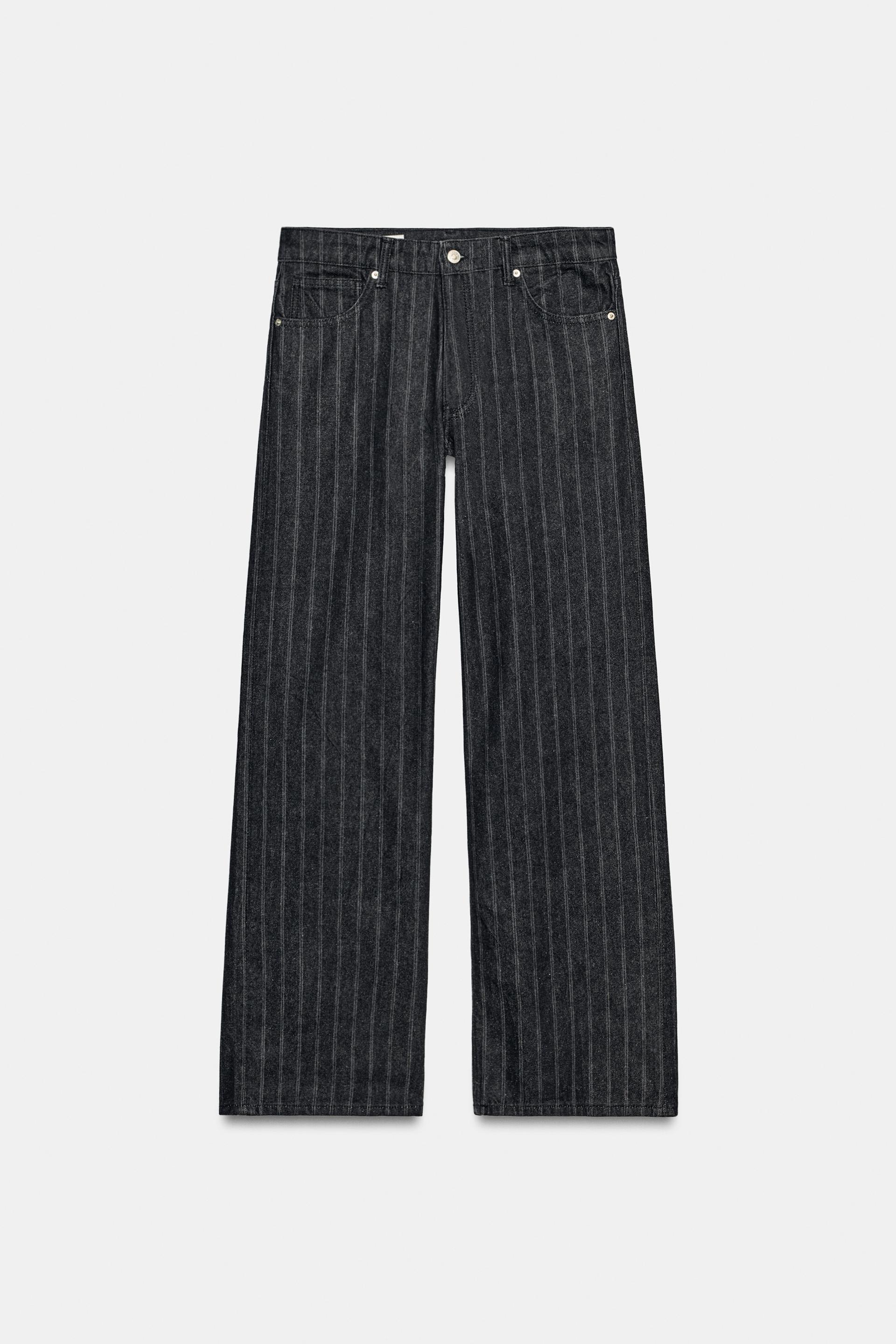 Trf Striped Low-Rise Jeans