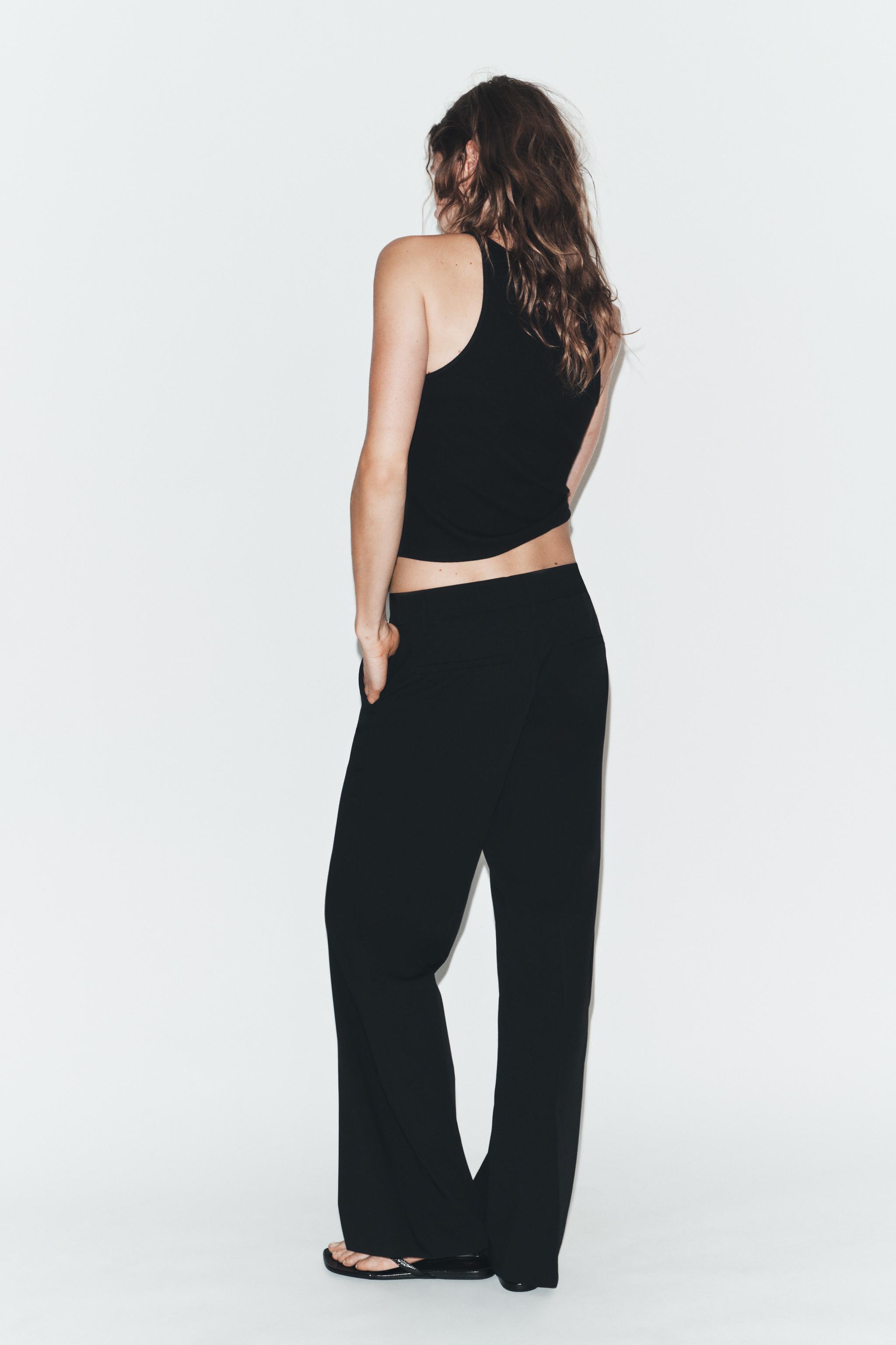 LOW-RISE STRAIGHT LEG PANTS
