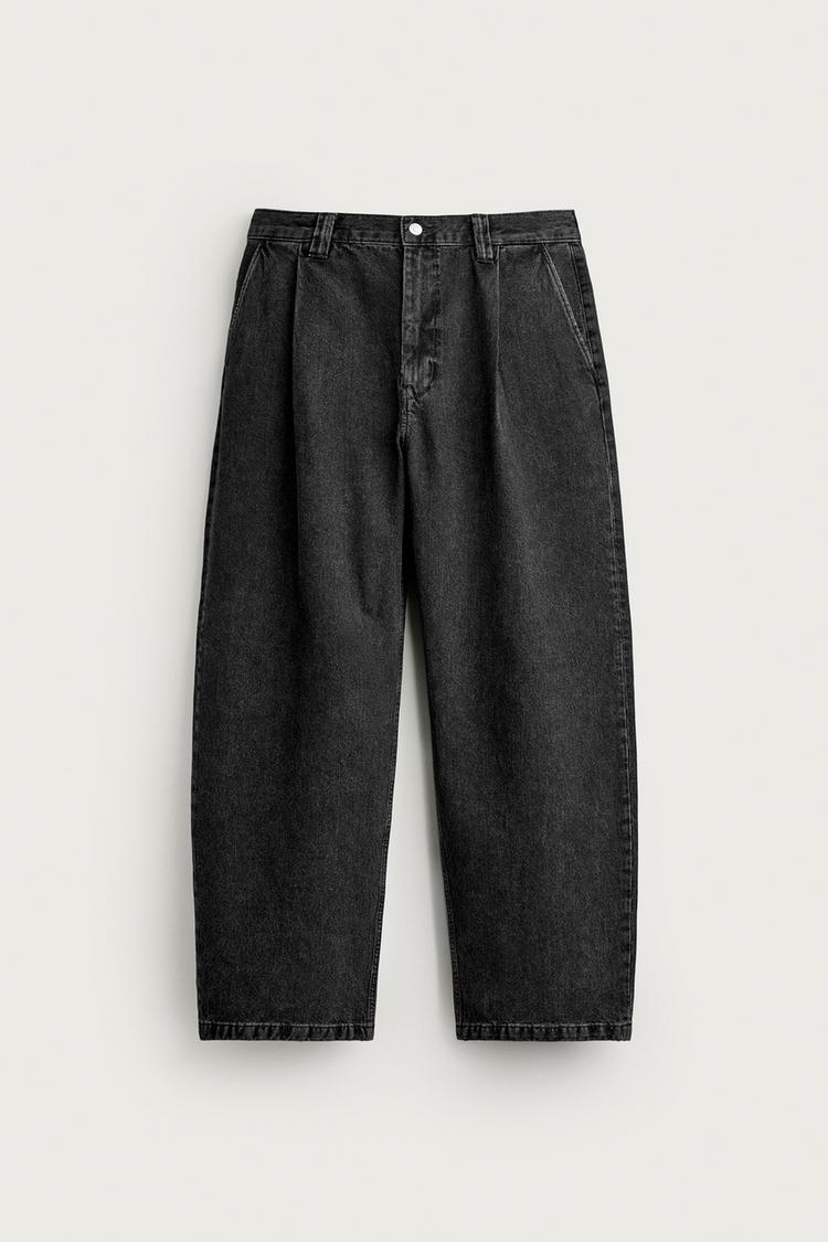 PLEATED RELAXED FIT CHINO TROUSERS
