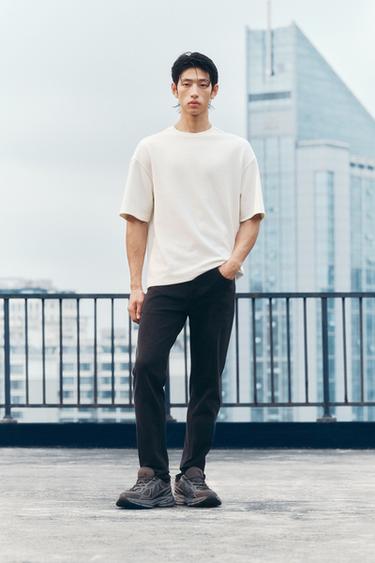 Zara 寬鬆版型雙面針織運動衫 - 磨白色