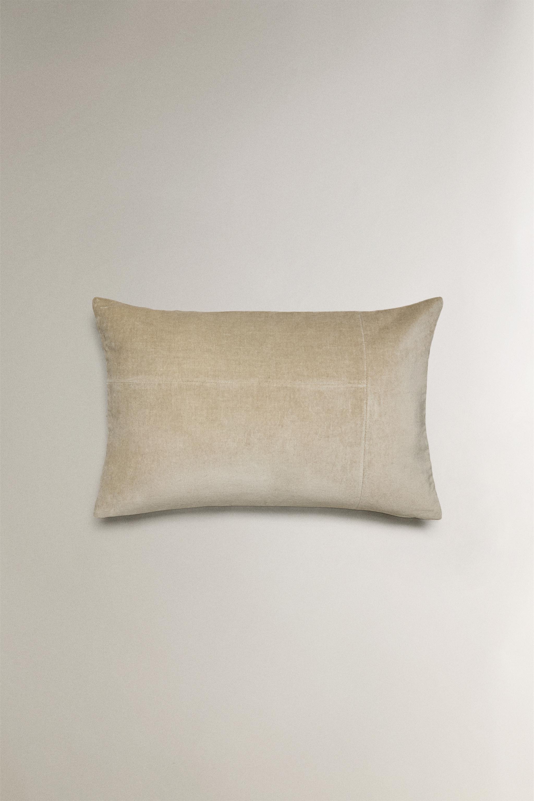HOUSSE DE COUSSIN EN VELOURS DÉLAVÉ