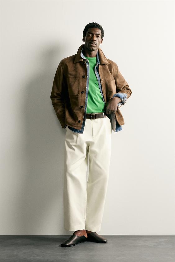 SOBRECAMISA REGULAR FIT ANTELINA - Coñac de Zara - Imagen 0