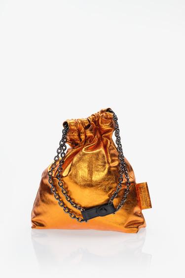 LIMITED EDITION TRI-CHIC SMALL LEATHER BAG — Orange 1