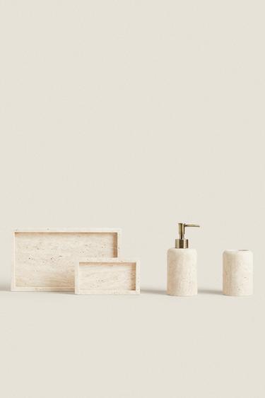 MARBLE BATHROOM ACCESSORY SET - BEIGE by Zara - Image 0