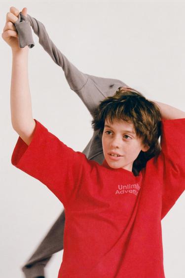 SLOGAN T-SHIRT - Red by Zara