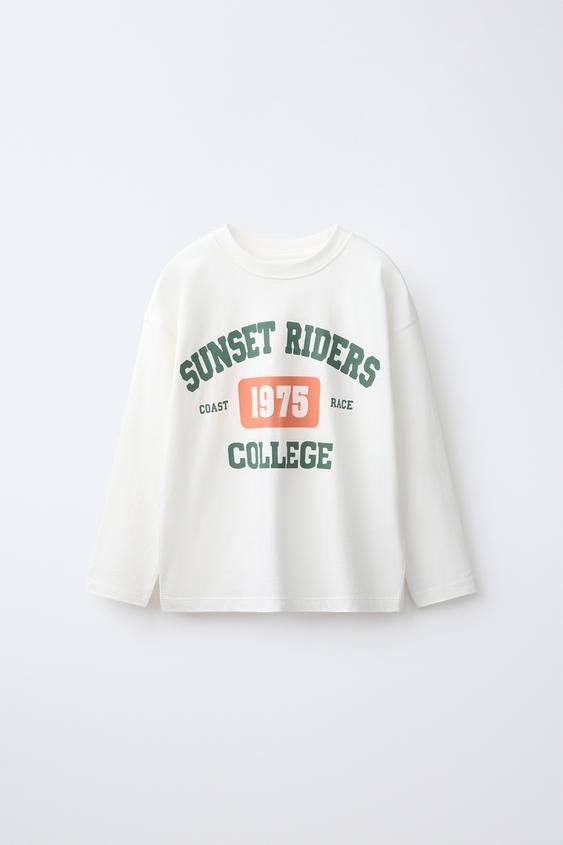 VARSITY PRINT T-SHIRT - White by Zara - Image 0