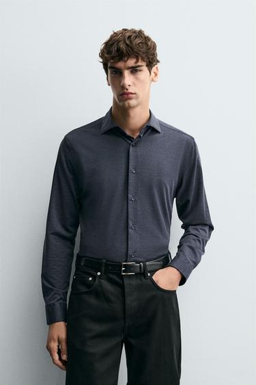 Zara REGULAR FIT SHIRT - Blue / Steel