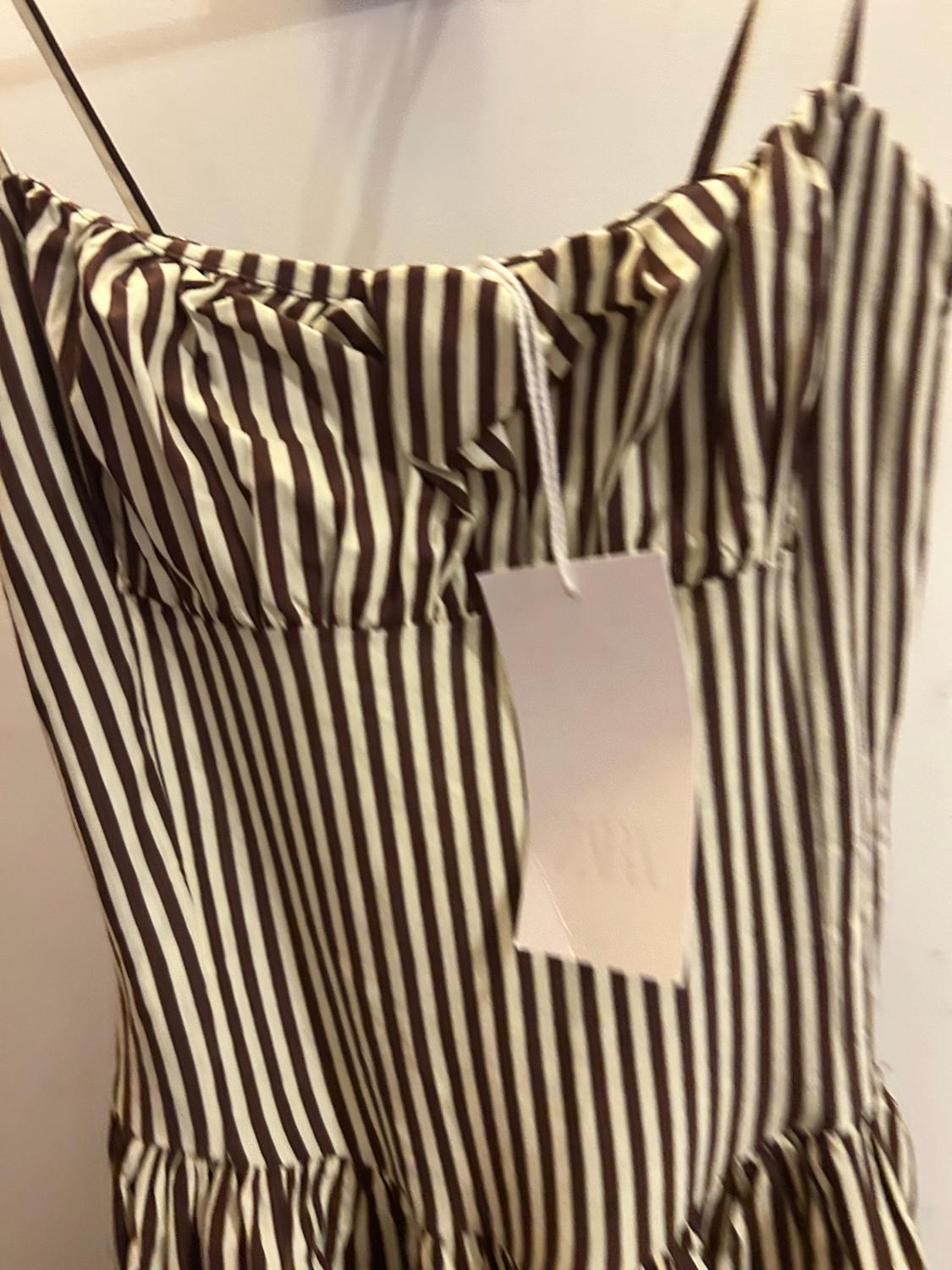 STRIPED COMBINED POPLIN DRESS - Image 4