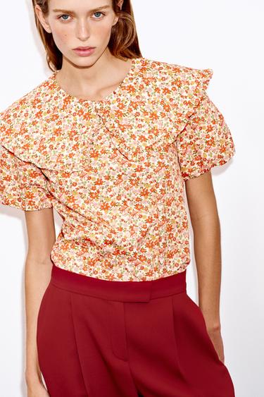 PANTALON LARGE À PINCES - Tuile de Zara - Image 2