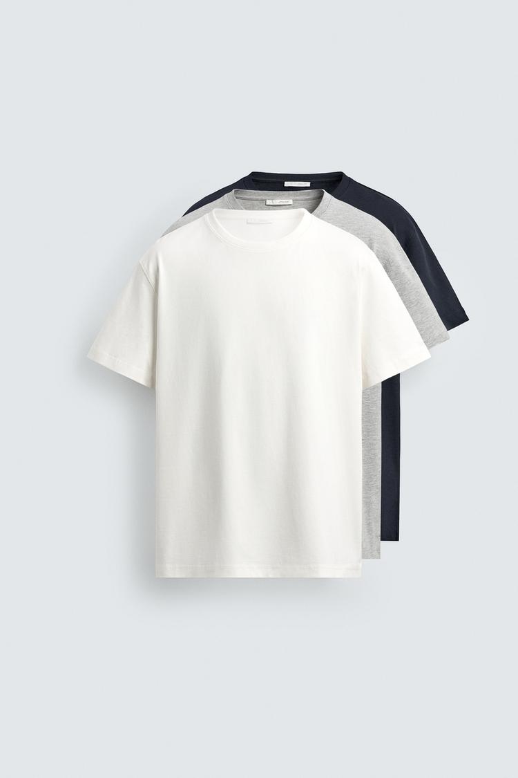 ZARA 3-PACK MEDIUM WEIGHT BASIC T-SHIRT /02