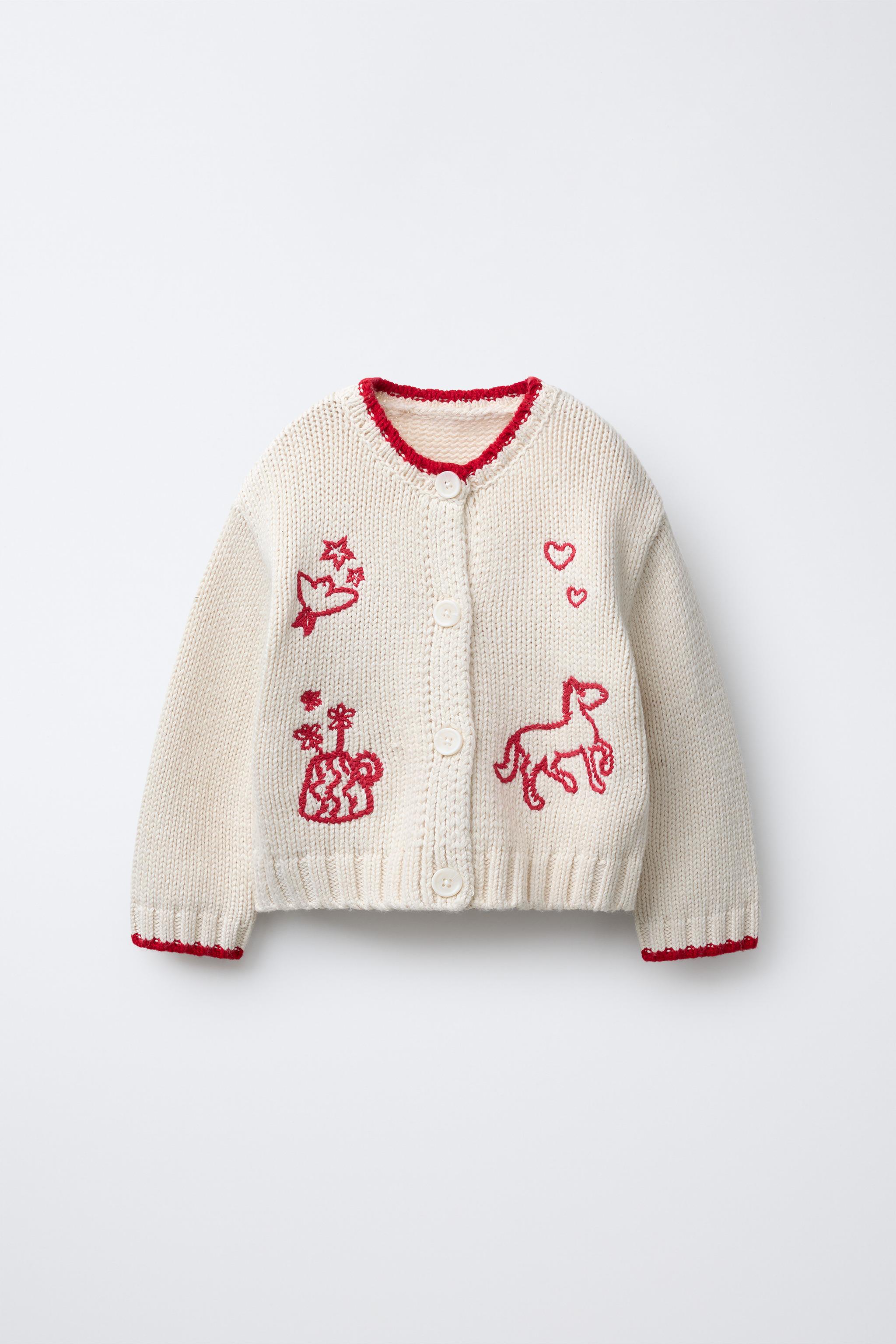 ZARA/刺繍ニットカーディガン ZARA - 新品未使用 ZARA 鳥刺繍ニットカーディガン の通販 by なりらい