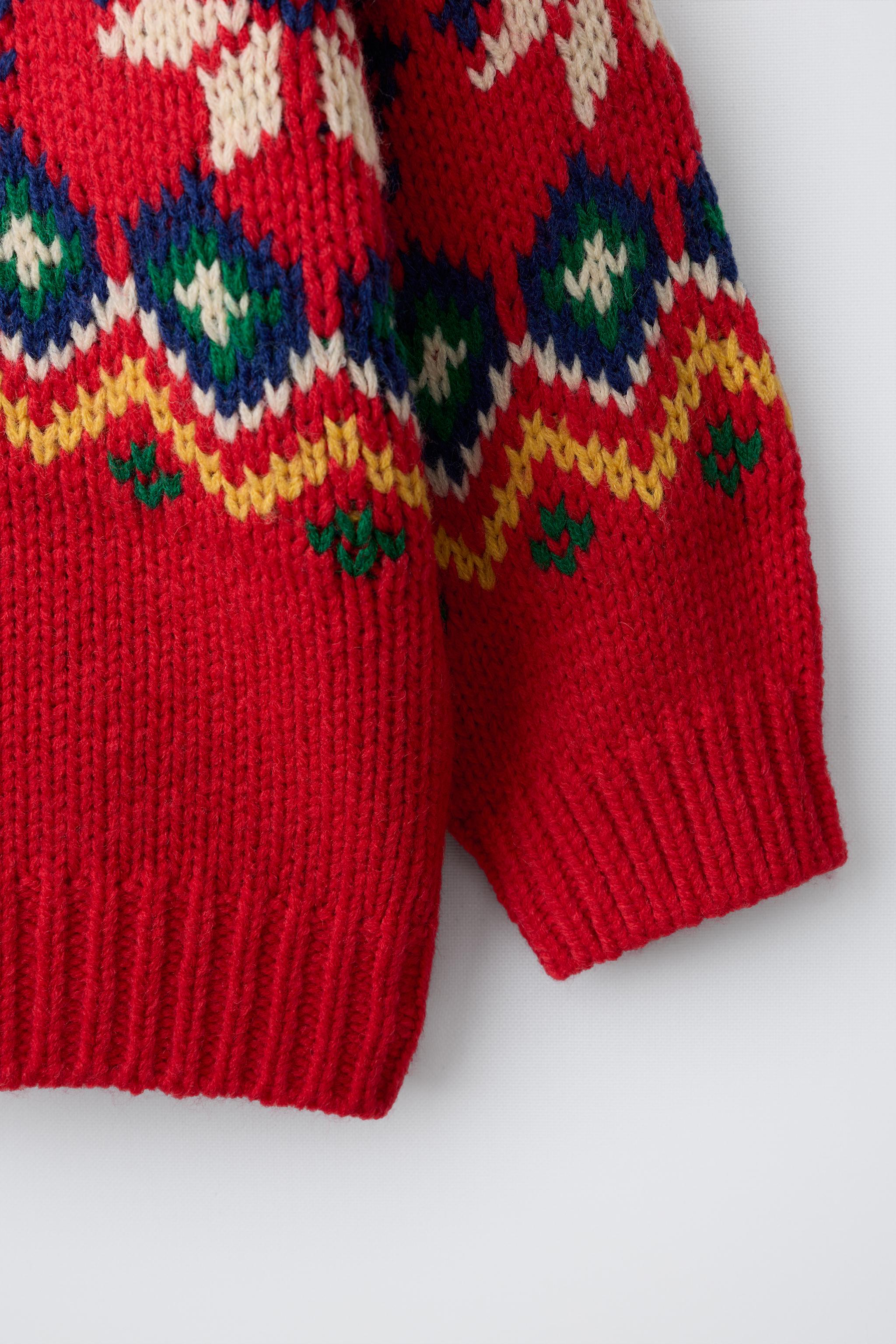 PULL EN MAILLE JACQUARD AVEC LAINE