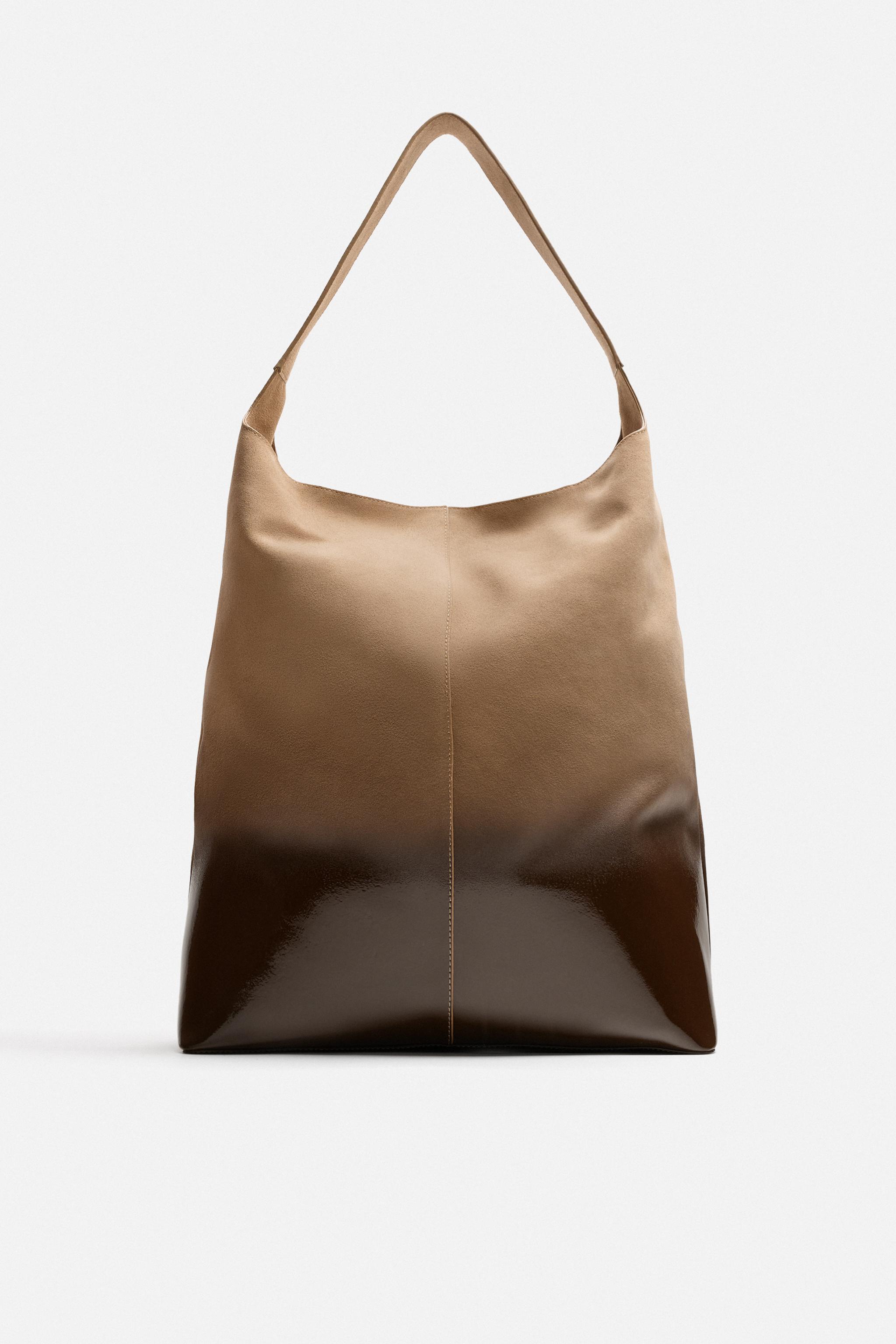 スペイン発送 ZARA プリントショッパーバッグ ブラウン 今季新作 スペイン発送 ZARA プリントショッパーバッグ ブラウン 今季新作