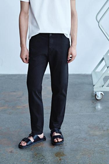 Zara 緊身版休閒長褲 - 黑色
