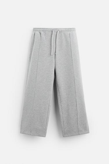 Zara TEXTURED PANTS - Gray marl
