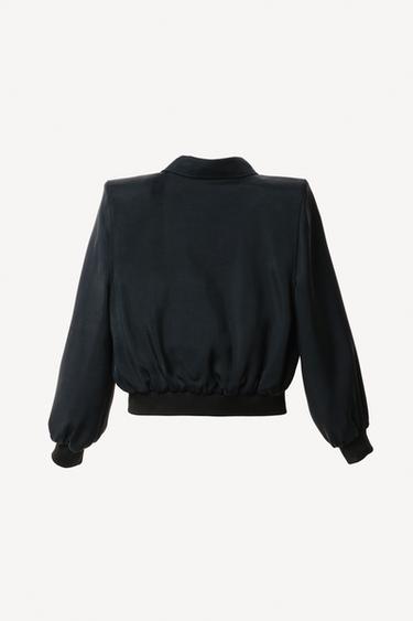 SHOULDER PAD BOMBER JACKET WILLY CHAVARRIA X ZARA - Navy blue by Zara - Image 4