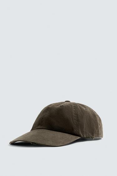 WASHED CAP - Dark khaki by Zara