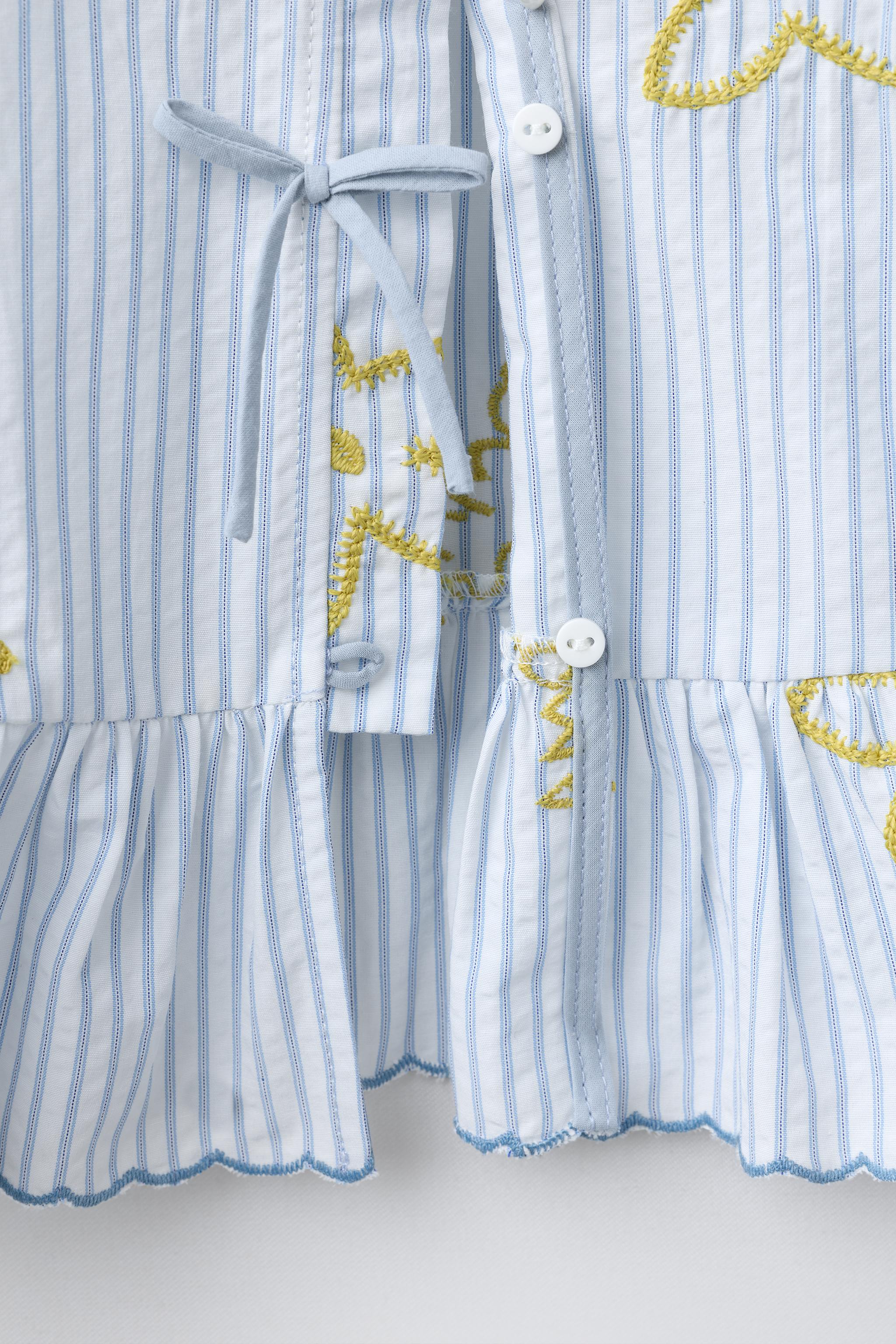 STRIPED BLOUSE WITH EMBROIDERY