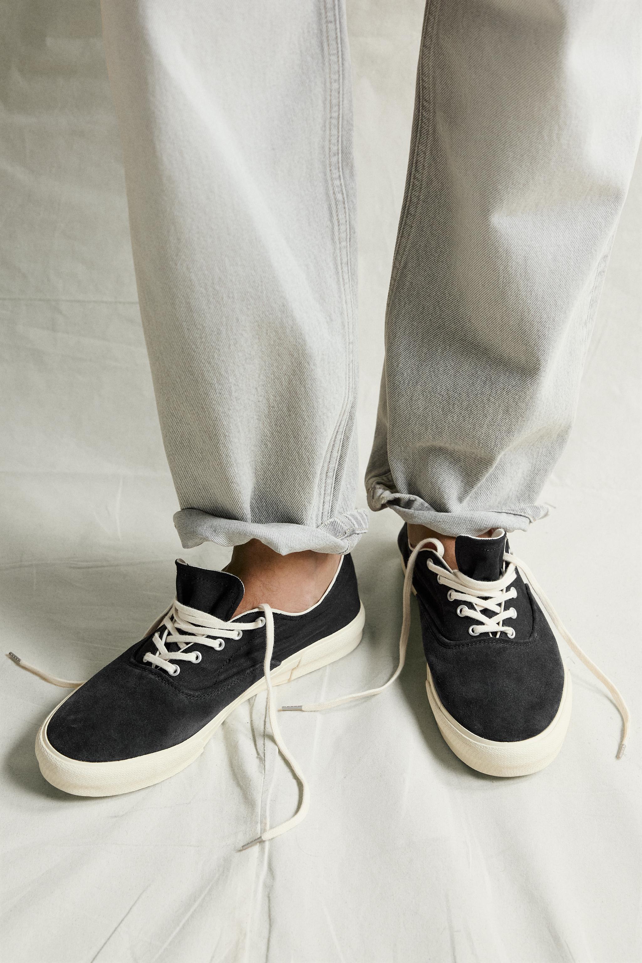LEATHER COMBINATION SNEAKERS
