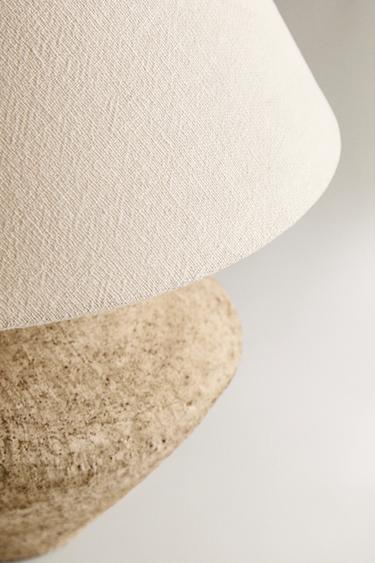 LAMPE DE TABLE BASE FAÏENCE MOYENNE - écru-blanc de Zara - Image 2