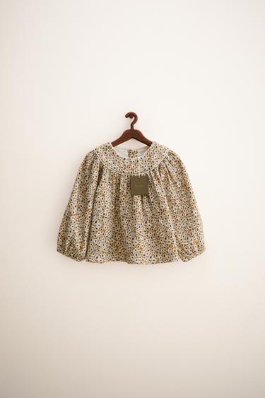 ZARA TIMELESS - BLUSE MIT BLUMENMUSTER - Senfgelb von Zara