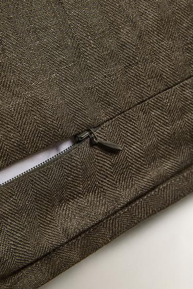 HOUSSE DE COUSSIN LIN - Kaki de Zara - Image 3