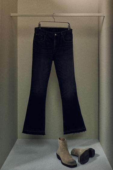Zara FLARE FIT JEANS - Charcoal