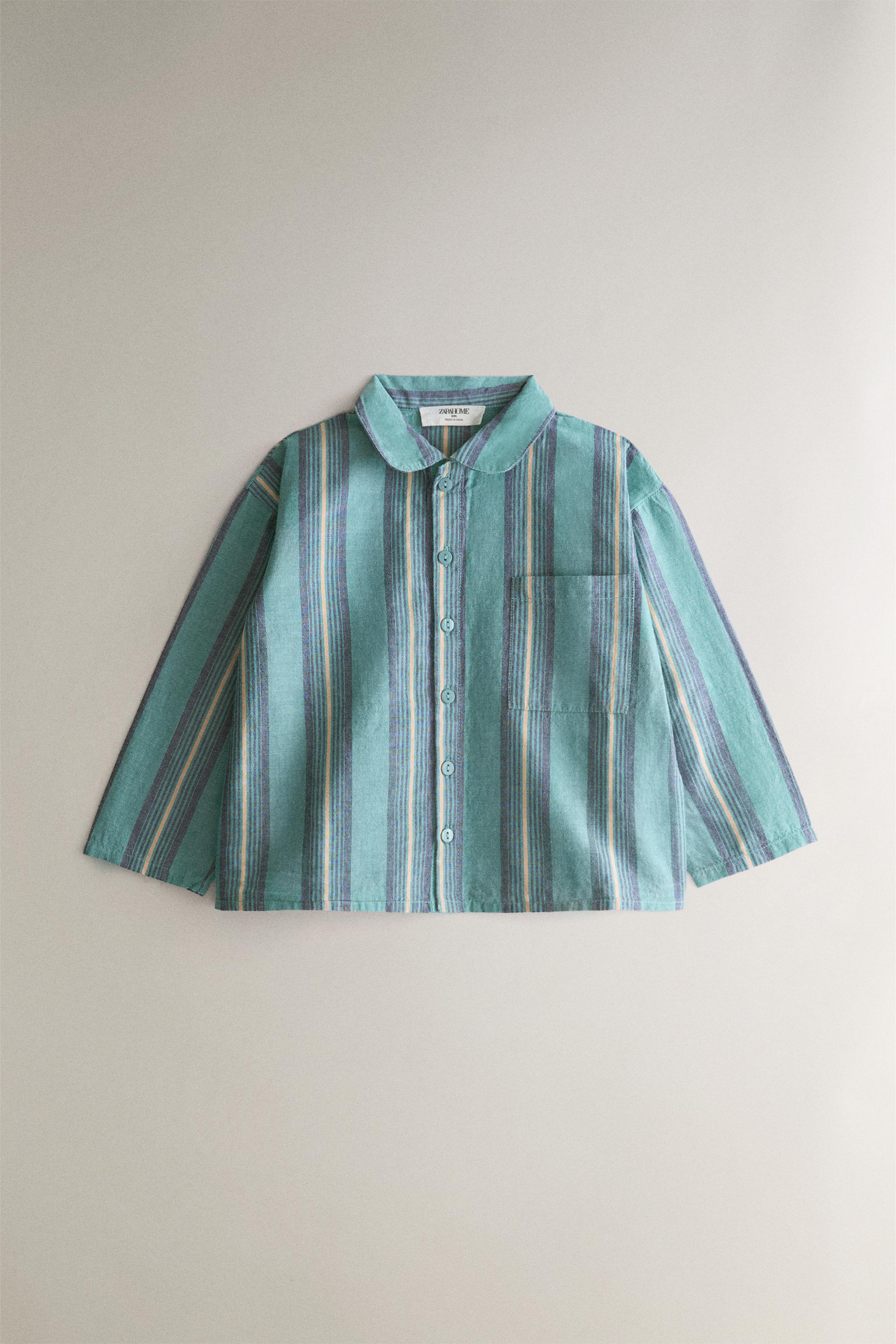 KIDS' STRIPED PYJAMAS — Blue