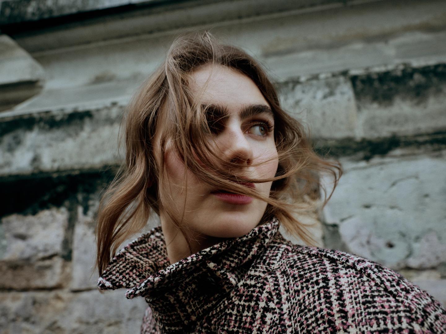 Женская куртка Zara Structured Jacket with Belt, цвет: Розовый / Белый — фото 4