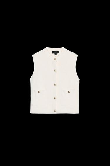 PLAIN KNIT TOP - White by Zara