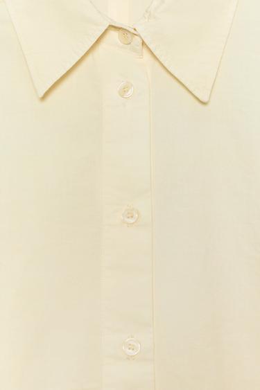 POPLIN OVERSIZE SHIRT - Light yellow by Zara - Image 9