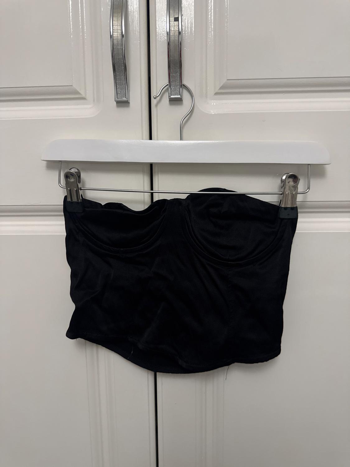 SATIN CORSETRY-INSPIRED TOP