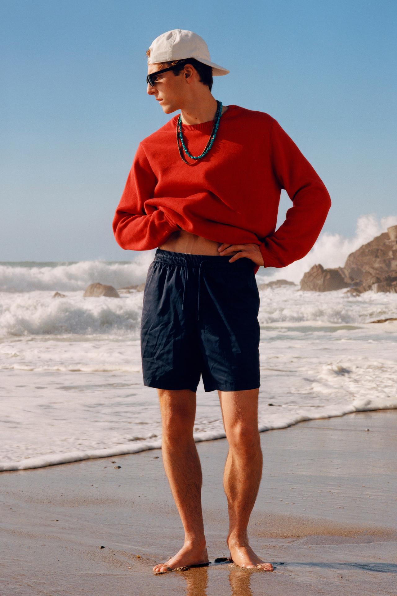Длинные плавки AARON LEVINE X ZARA + кепка из стёганого хлопка