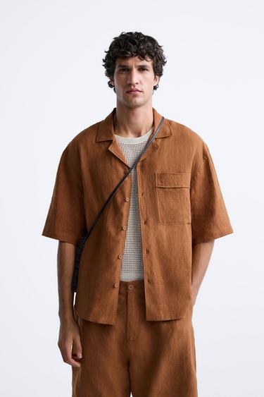 CAMISA 100% LINO - Teja de Zara
