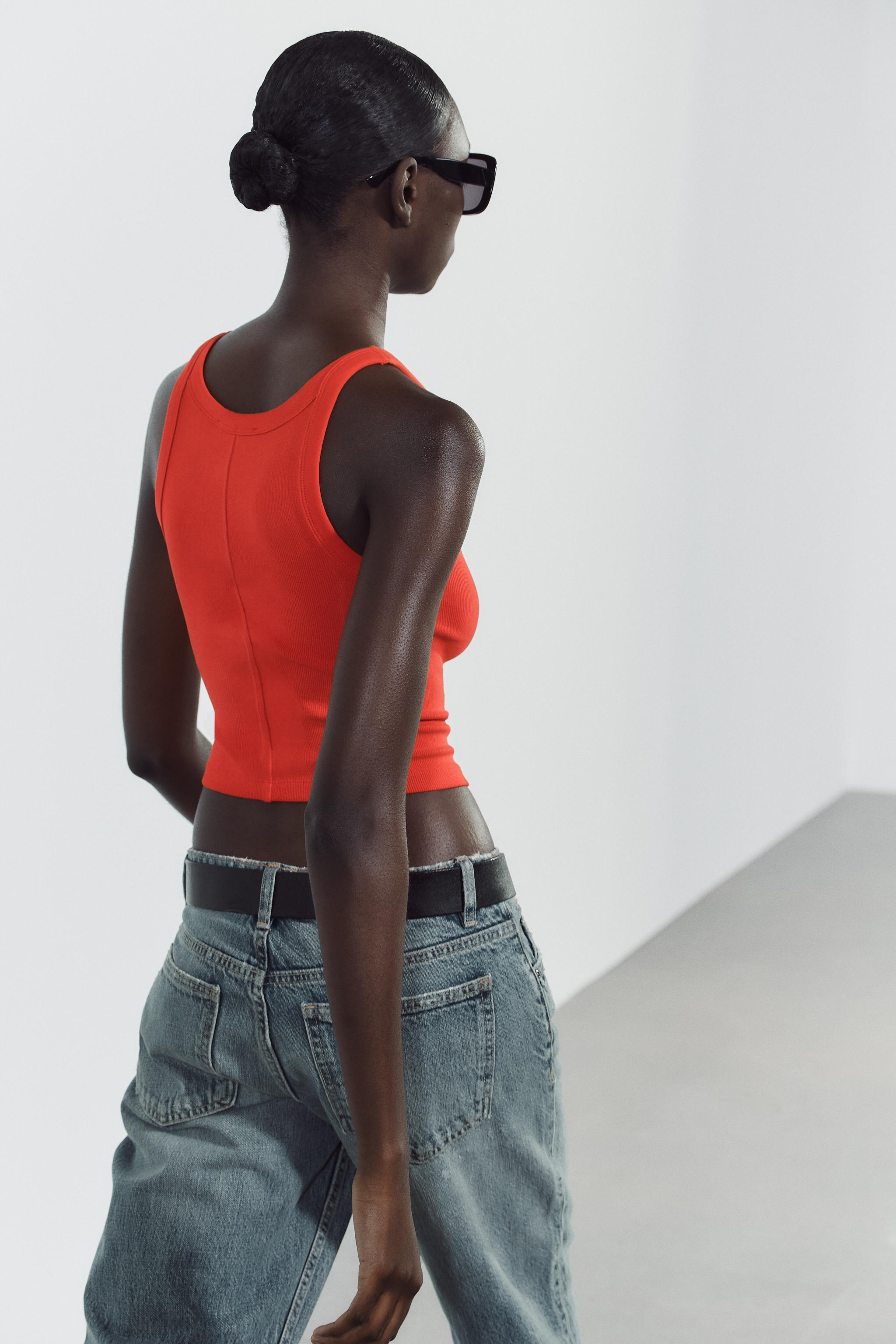 クロップド リブトップス - ブラック | ZARA Japan / 日本