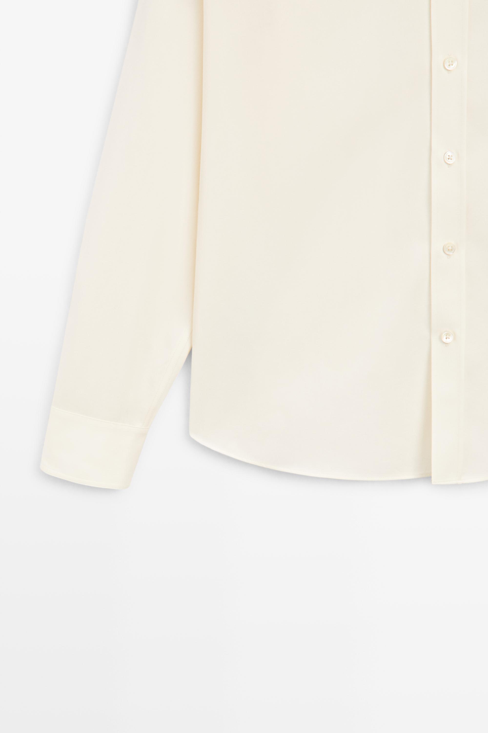 Relaxed fit cotton blend shirt