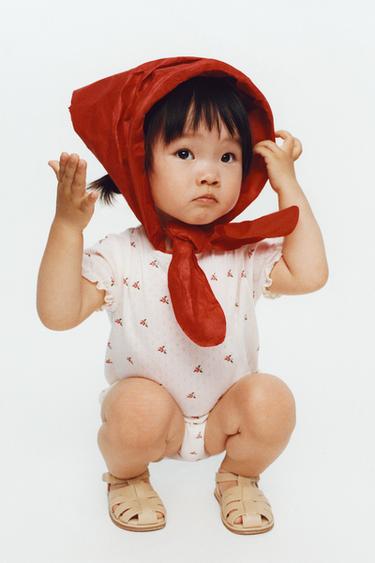 BODYSUIT HỌA TIẾT HOA - Màu nâu nhạt từ Zara