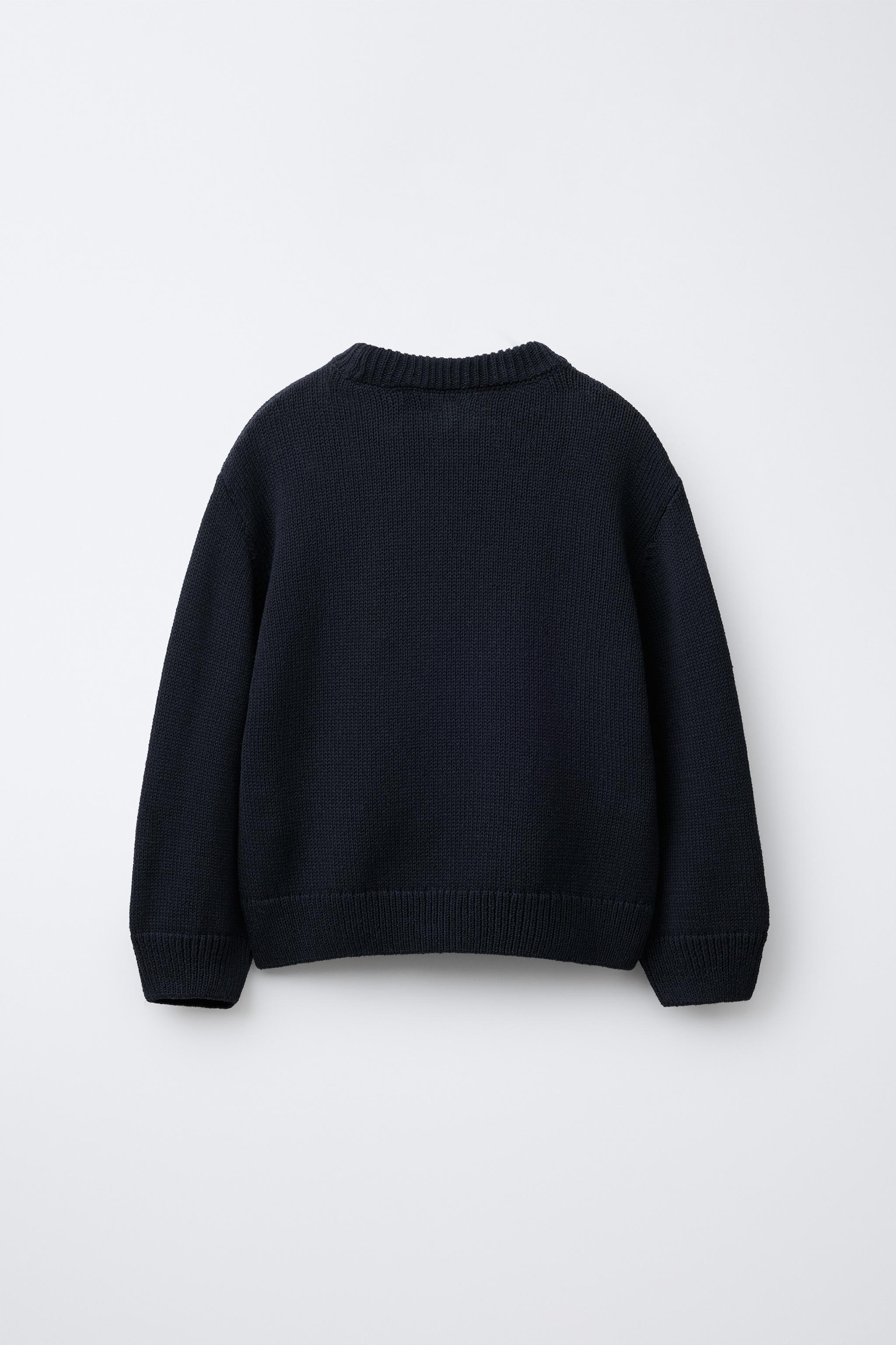 スタースタッズニットセーター - ネイビーブルー | ZARA Japan / 日本